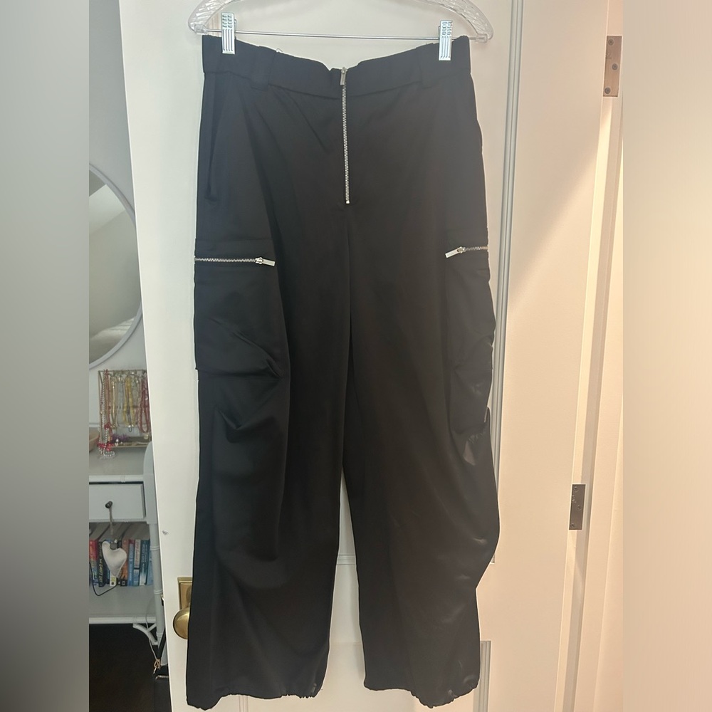 Zara Silky Cargo Pants Size L